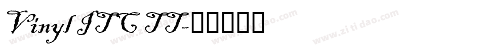 Vinyl ITC TT字体转换
